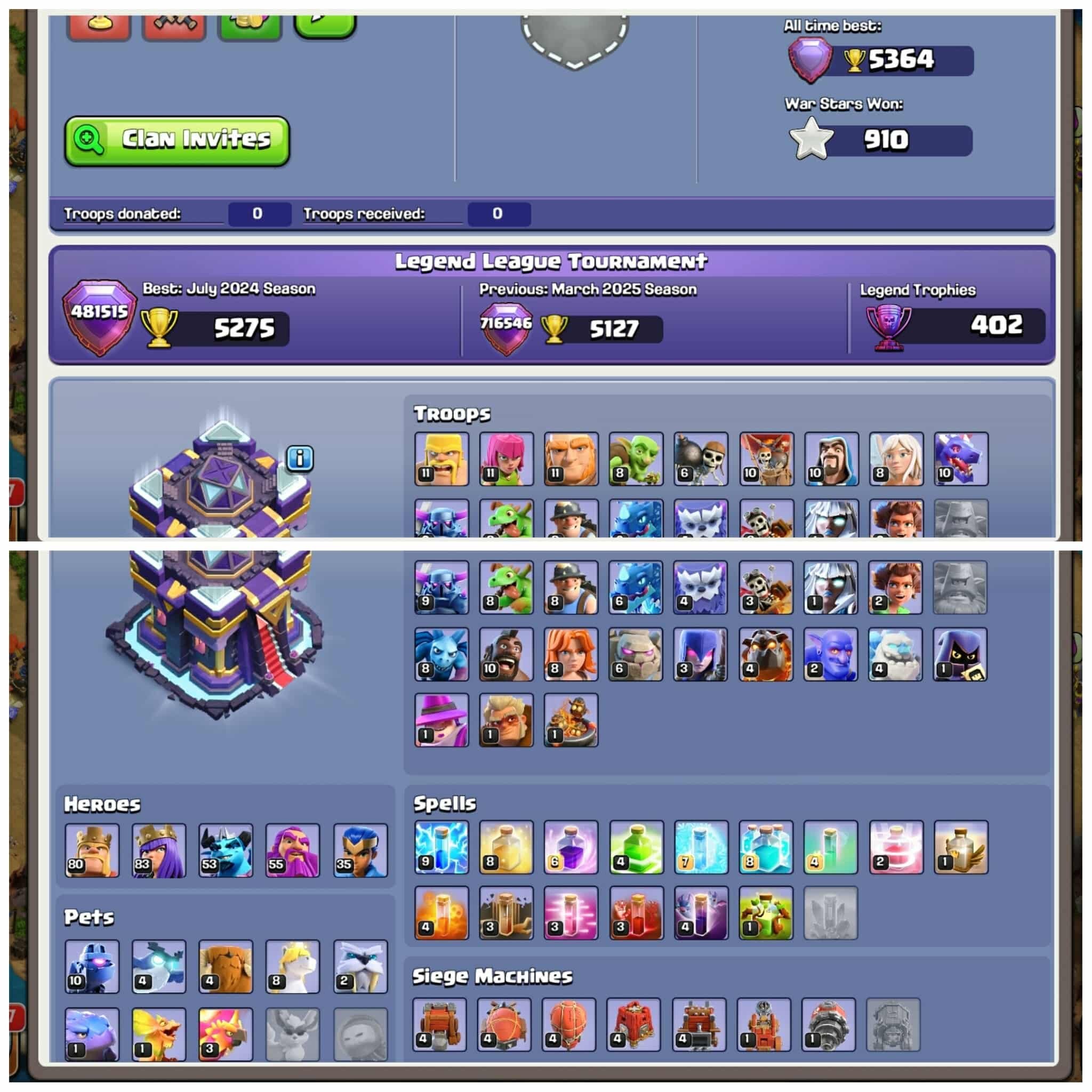 🏰 Clash of Clans акаунт | 15 ратуша | 80 рівень