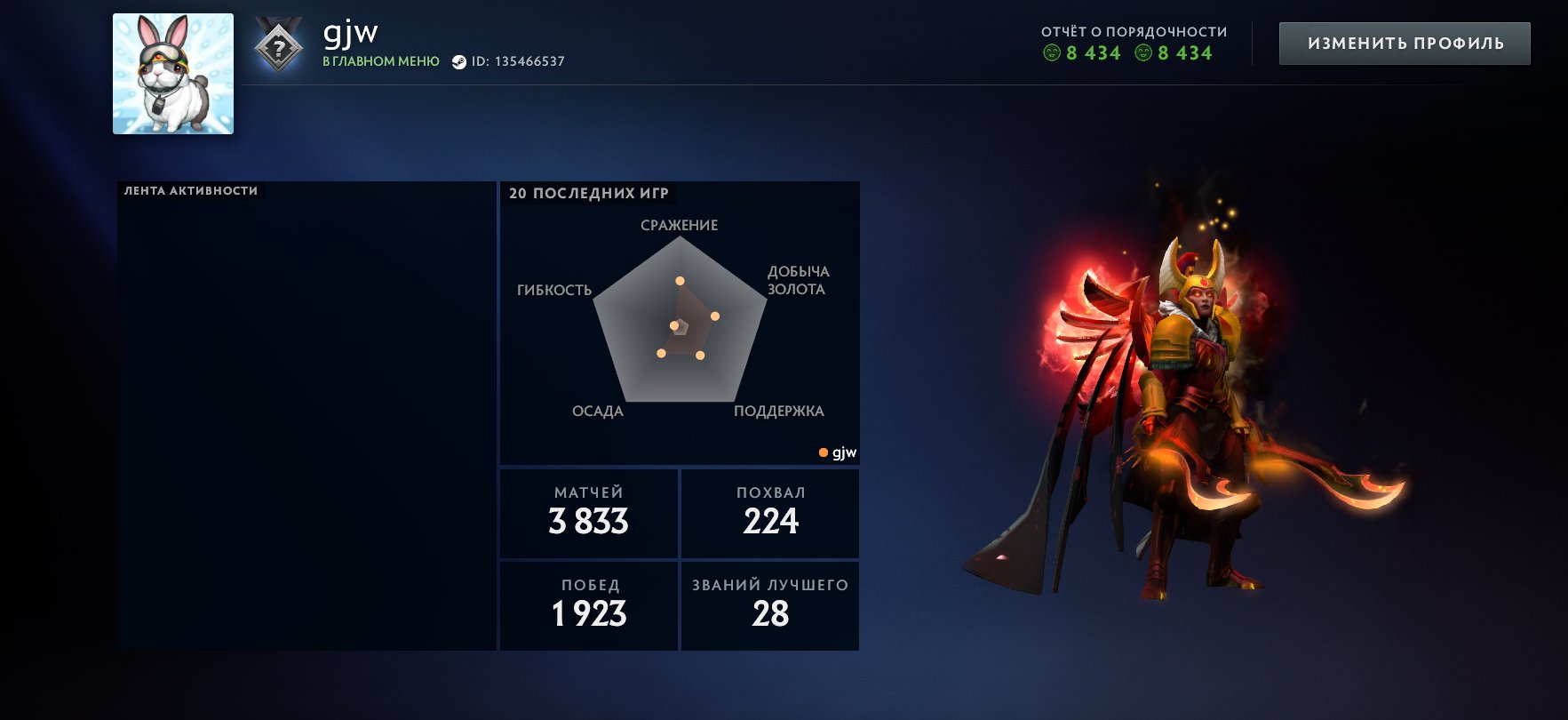 🏅 MMR 2000 | 🕒 4100 hours | 🛡 8400