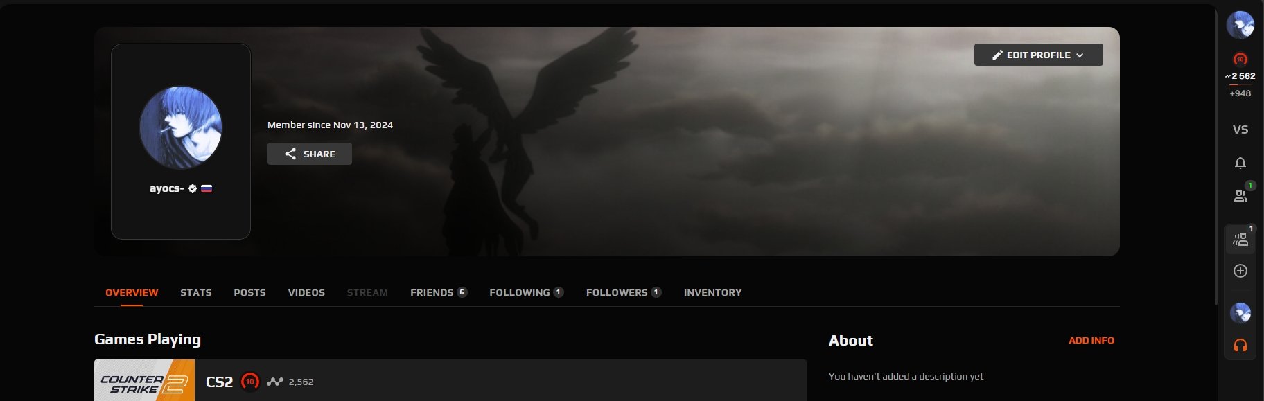 🎯 FACEIT LVL 10 | 🥇 2562 ELO | 🕒 1668 hours — Ready for Competitive