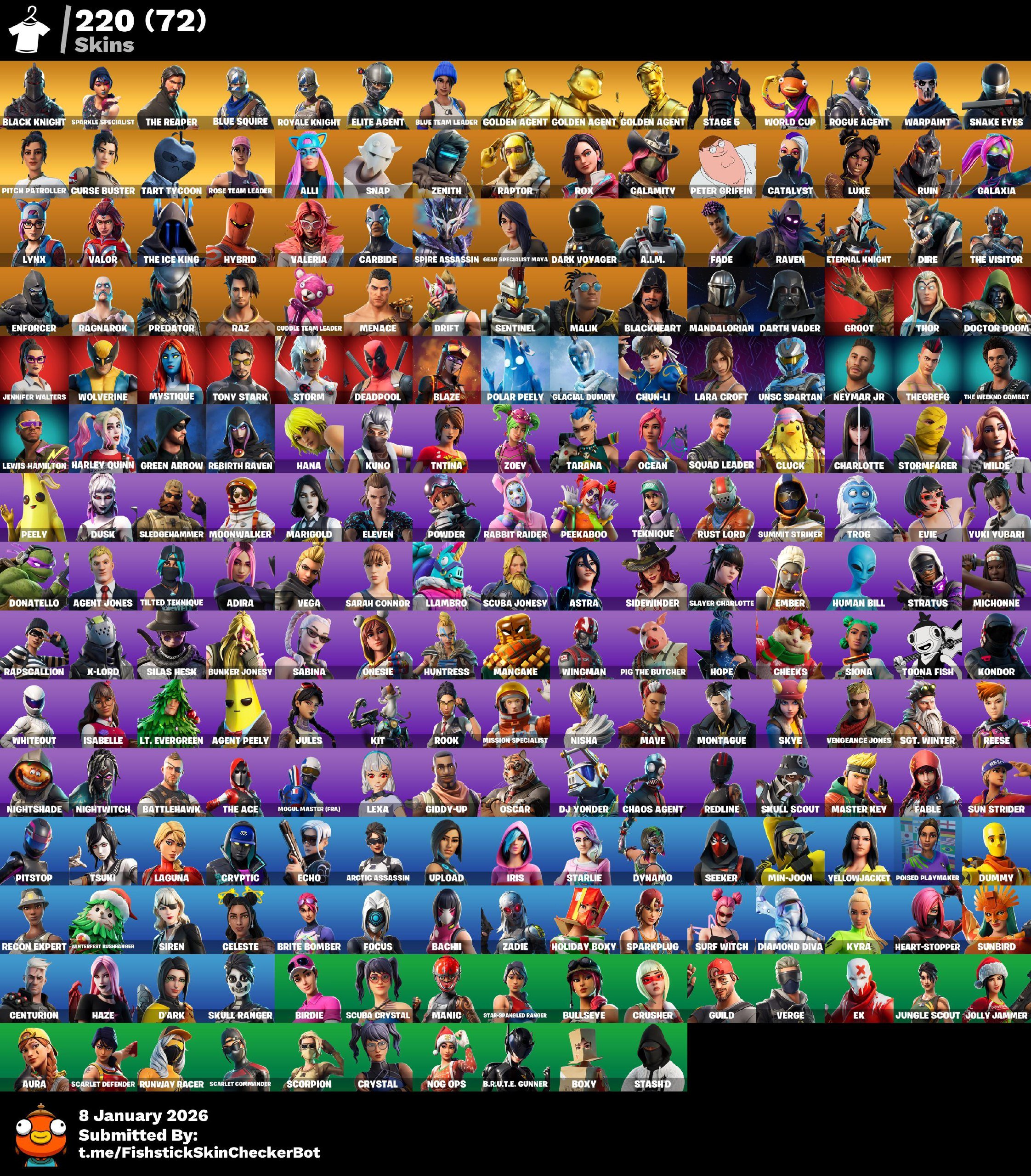 🎨 220 skins | 🌟 Fortnite account