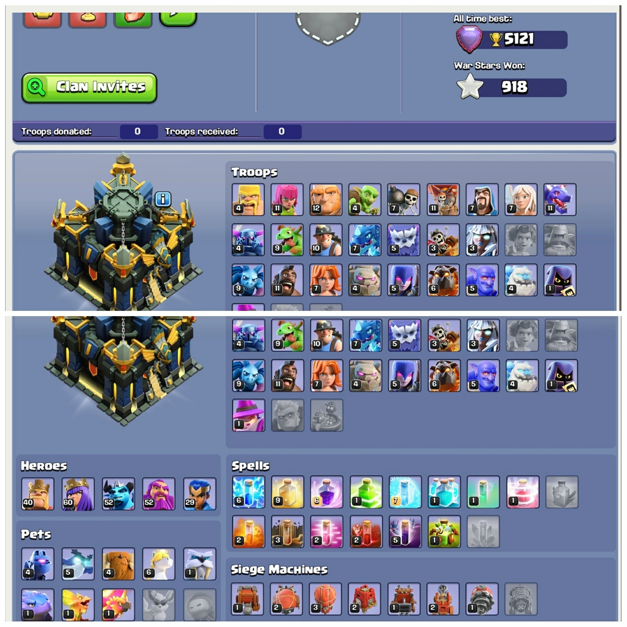 🏰 Clash of Clans акаунт | 17 ратуша | Рівень 195