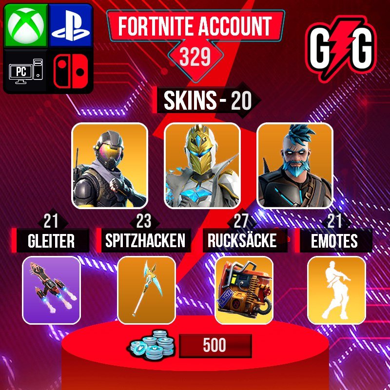 🎨 20 скінів | 🌟 Fortnite акаунт