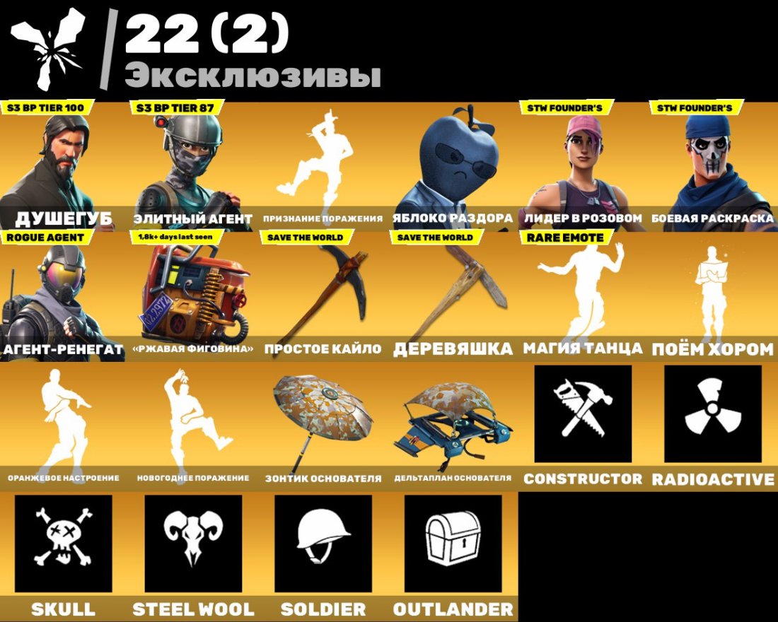 🎨 145 скинов | 🌟 Fortnite аккаунт