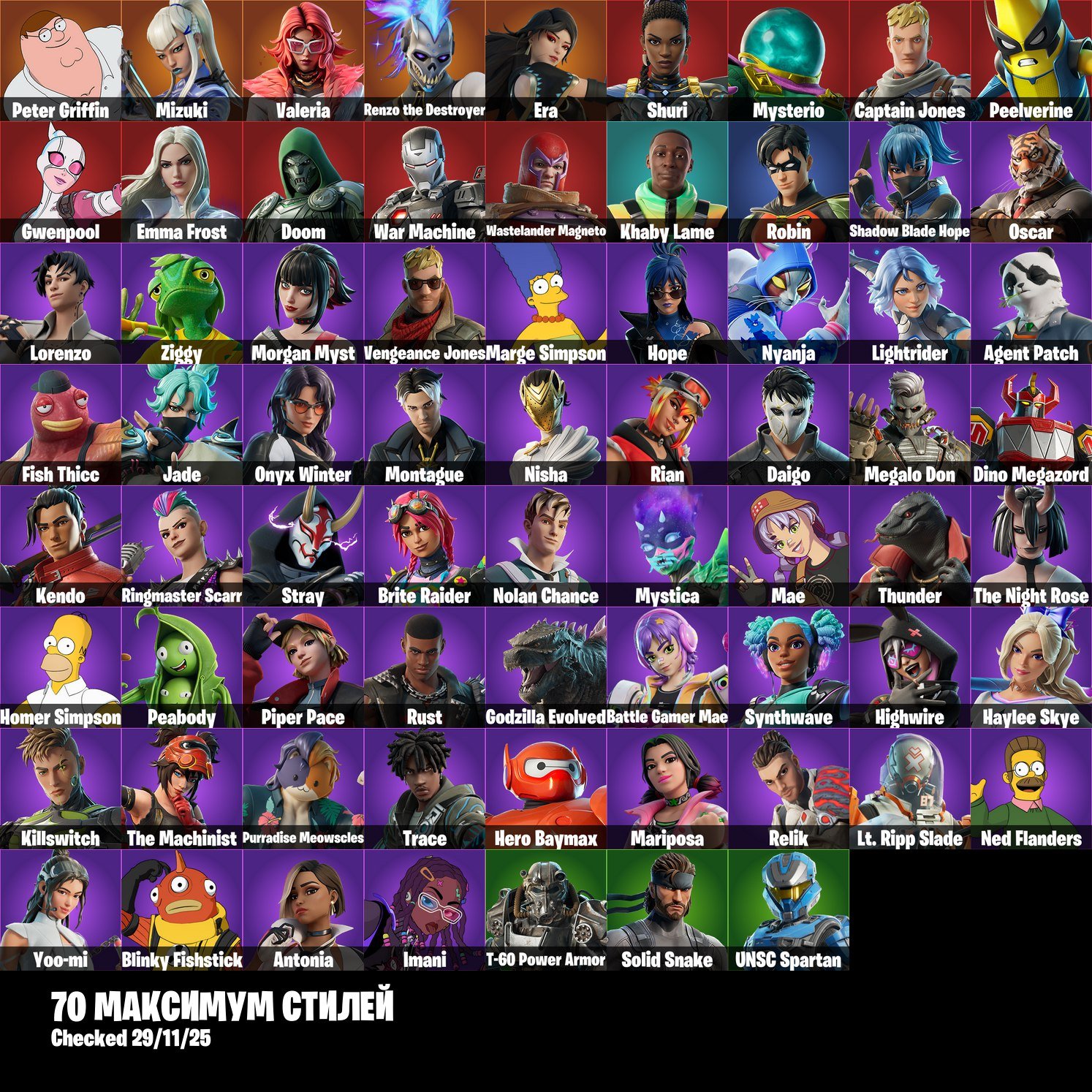 91 skins | Fortnite account