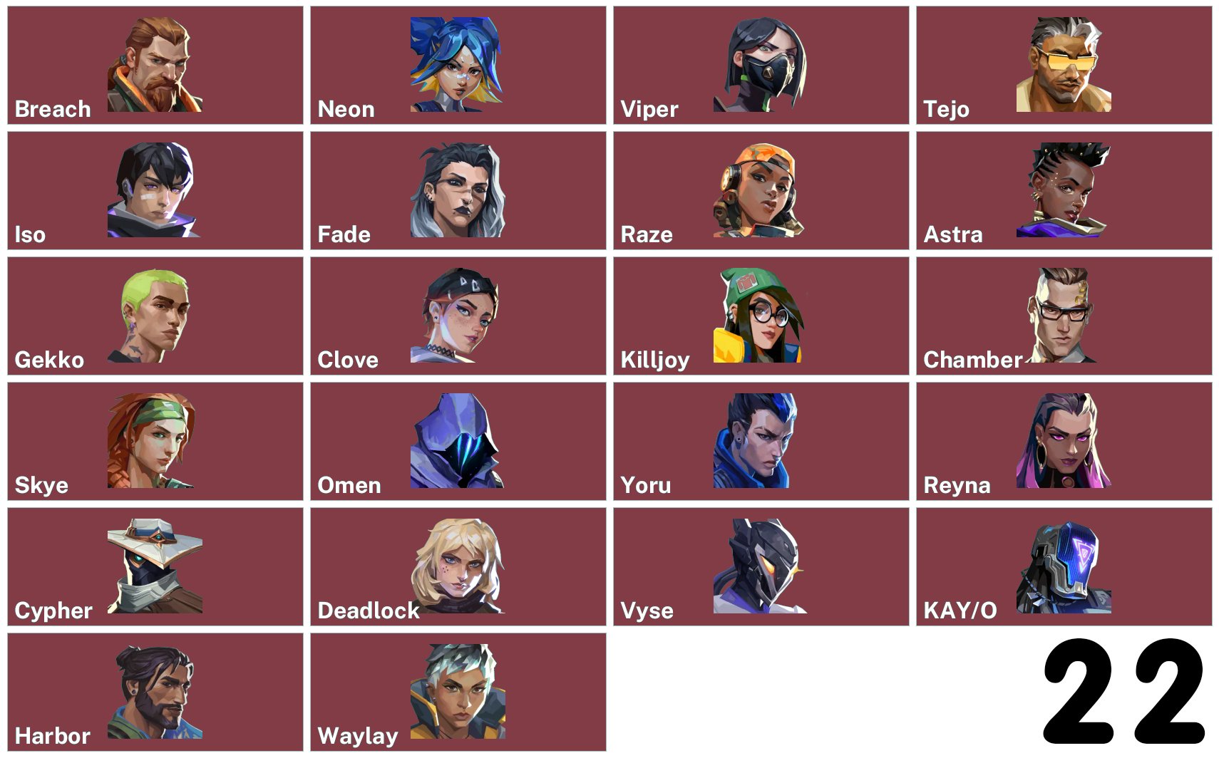 🎯 Valorant account | Unranked | EU | 22 agents