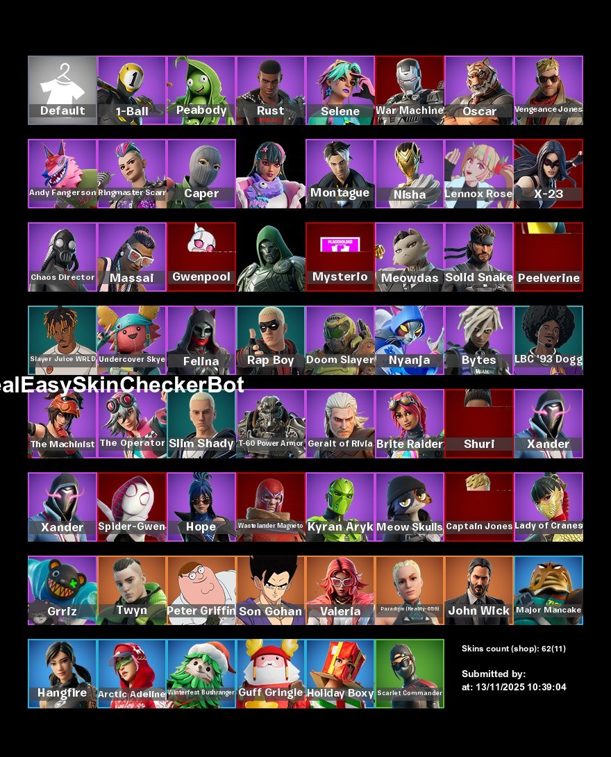 🎨 62 skins | 🌟 Fortnite account