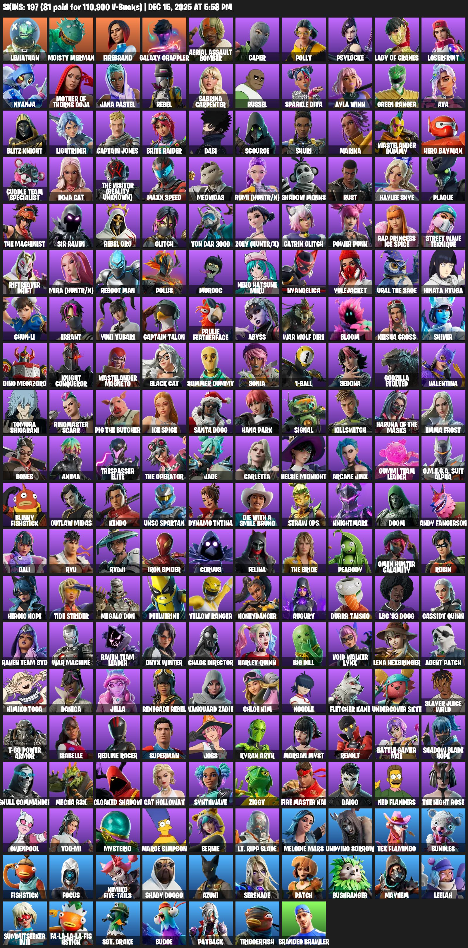 🎨 196 skins | 🌟 Fortnite account