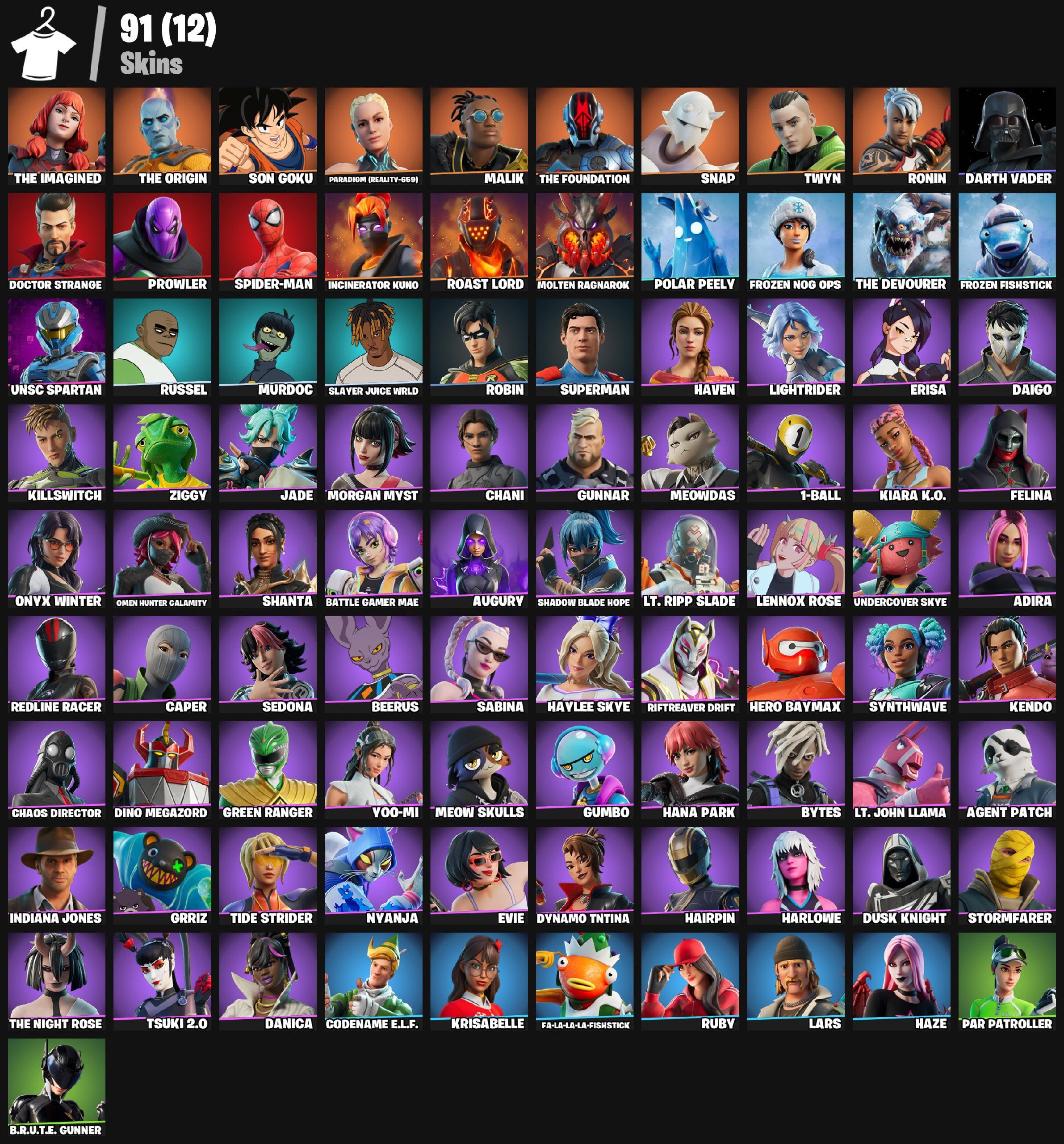 🎨 91 skins | 🌟 Fortnite account