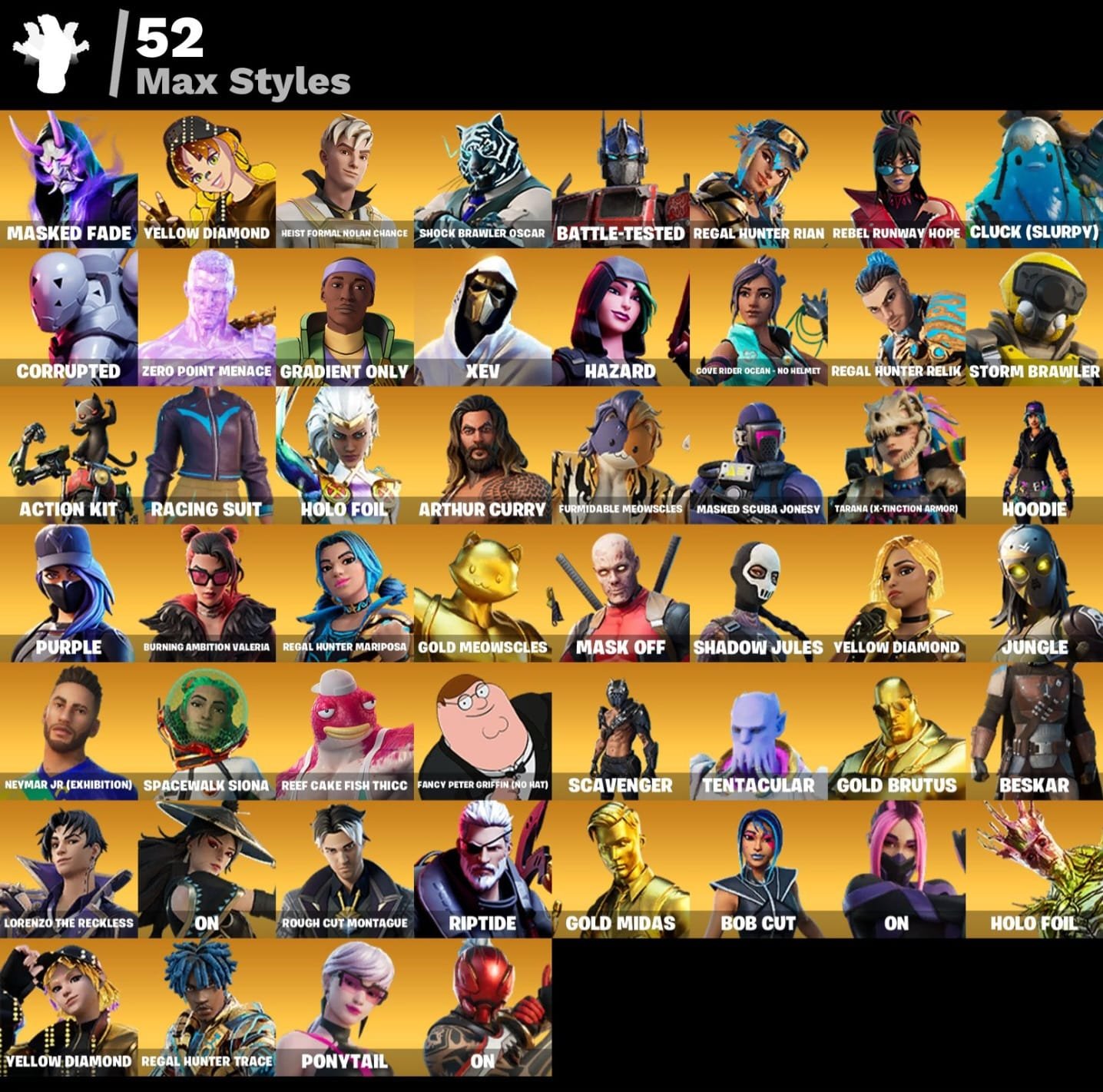 🎨 206 skins | 🌟 Fortnite account