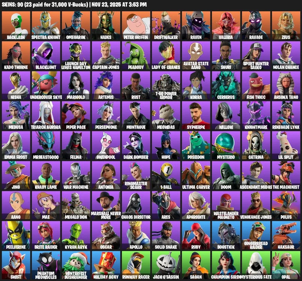 🎨 90 skins | 🌟 Fortnite account