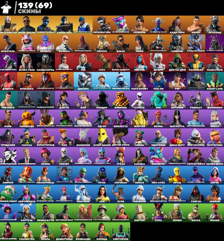 🎨 139 skins | 🌟 Fortnite account
