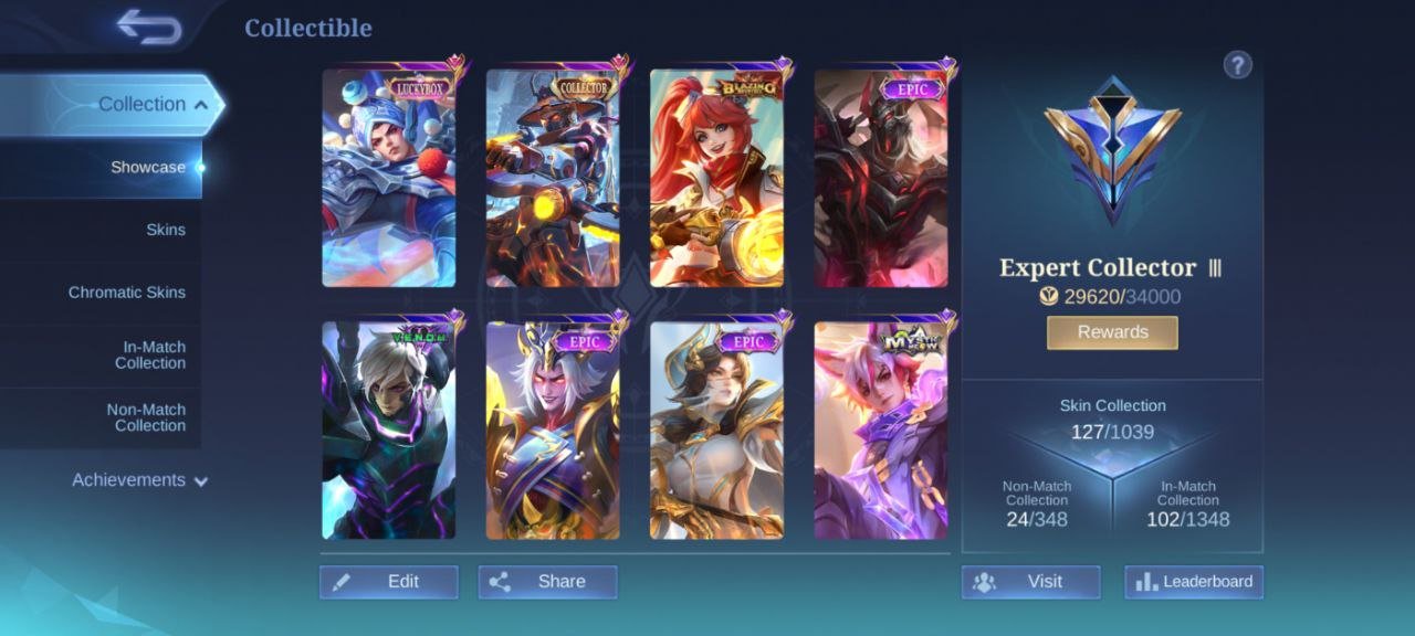 🎮 Mobile Legends account | Mythic | 67 heroes | 127 skins