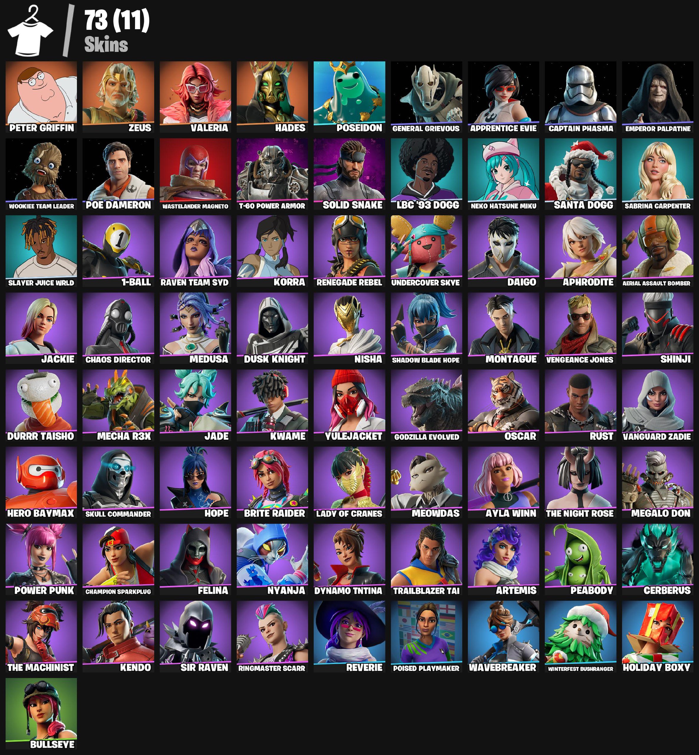 🎨 73 скінів | 🌟 Fortnite акаунт