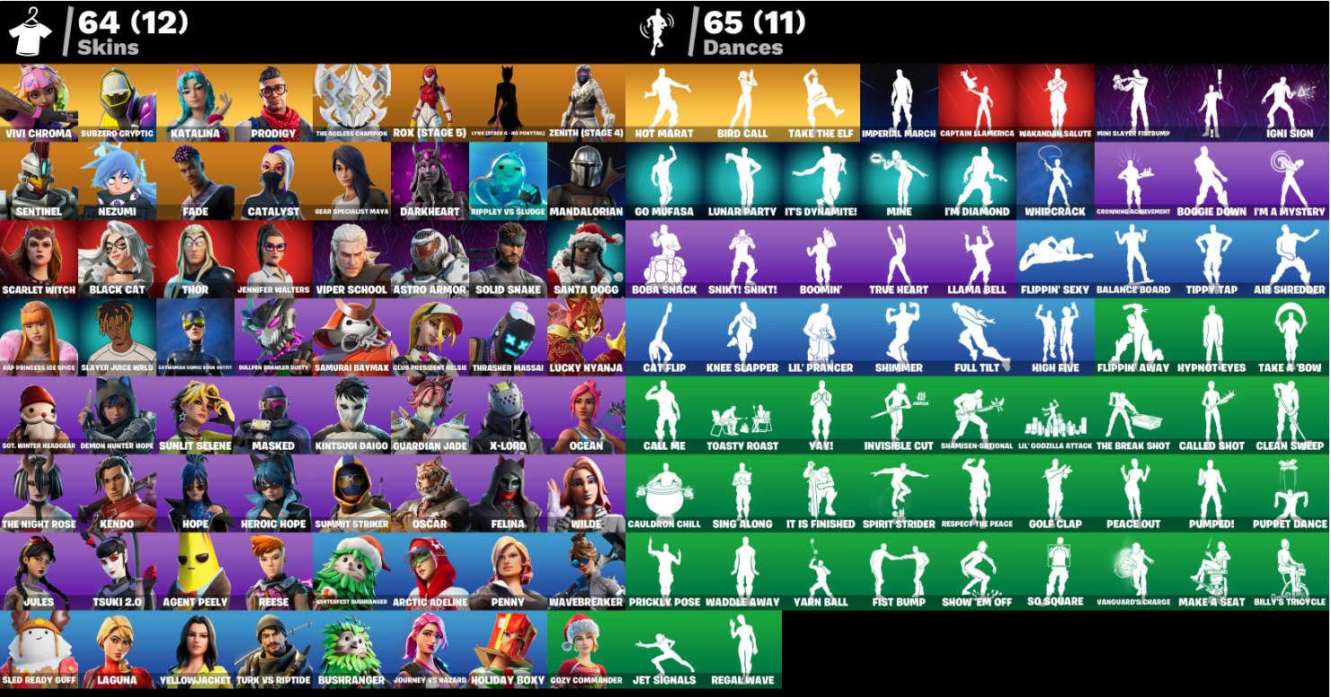 🎨 64 skins | 🌟 Fortnite account