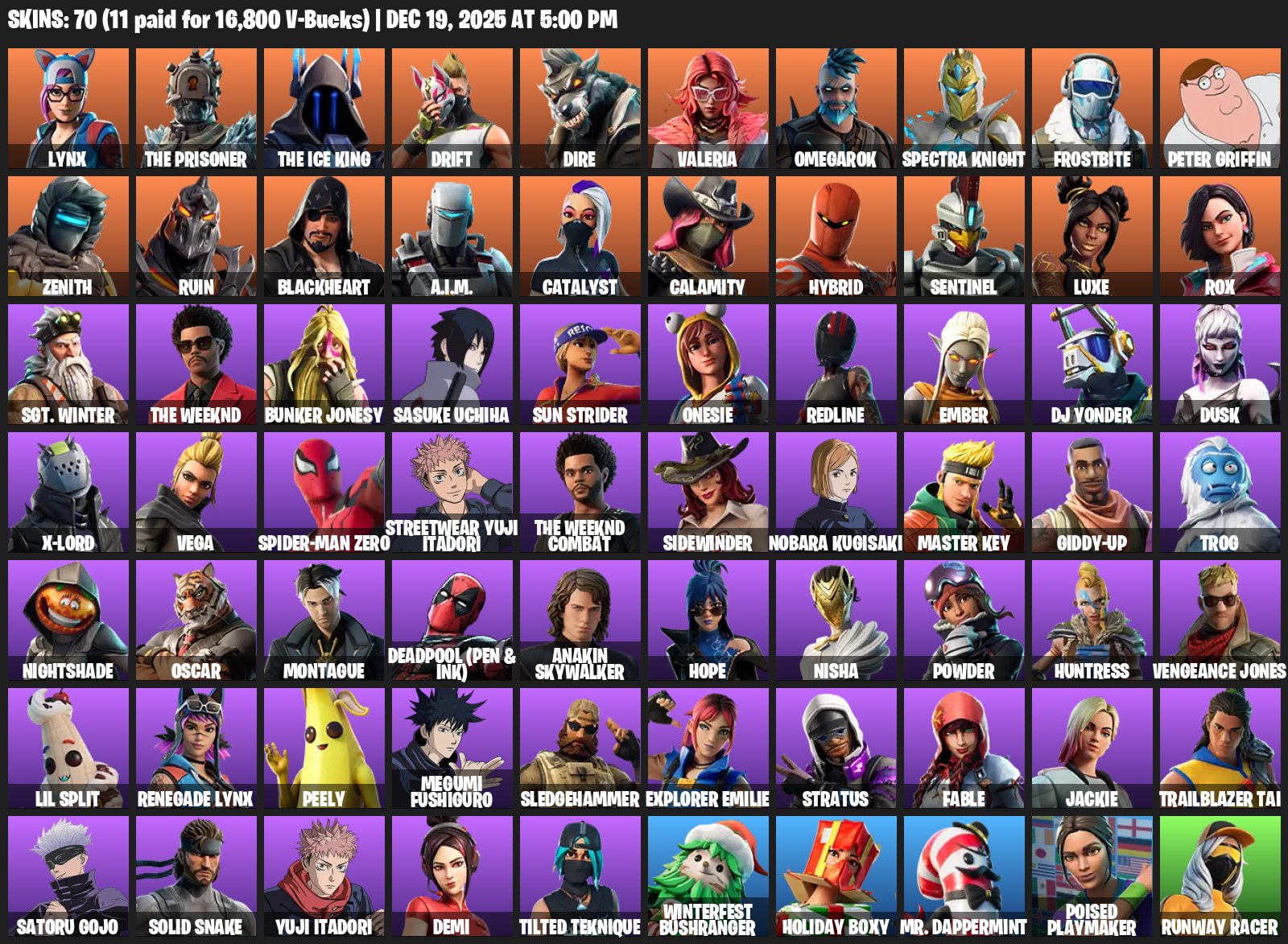 🎨 72 skins | 🌟 Fortnite account