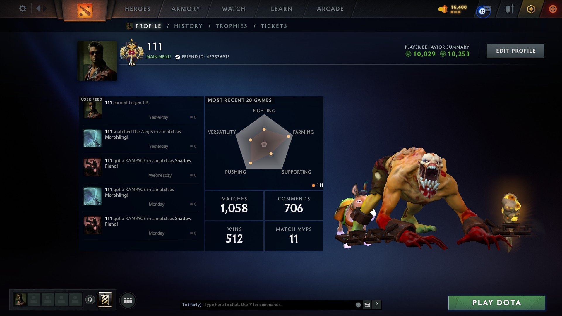 🏅 MMR 3098 | 🕒 871 hours | 🛡 10253