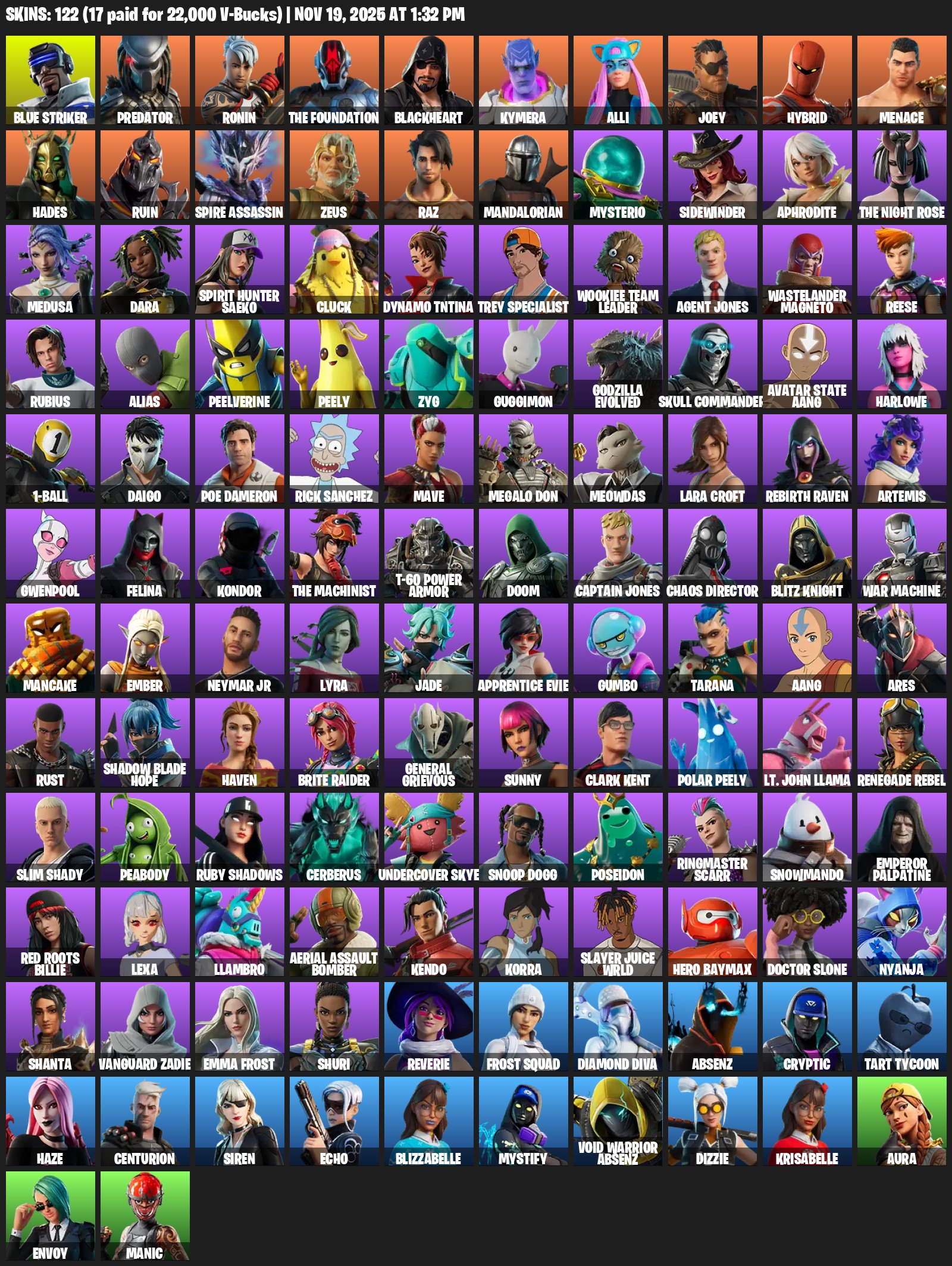 🎨 149 скінів | 🌟 Fortnite акаунт