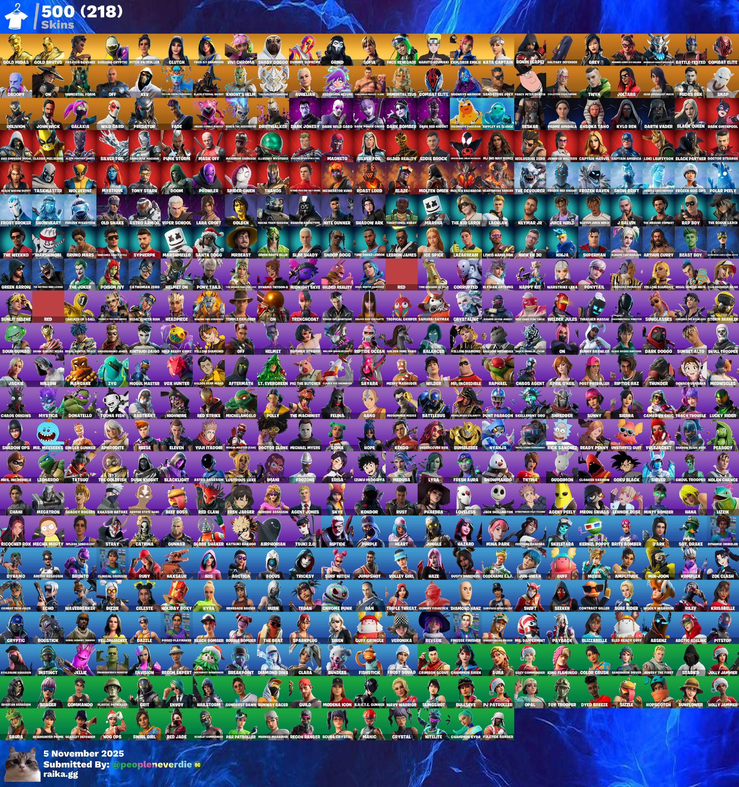 Stacked account with 502 skins | Leviathan | Midas