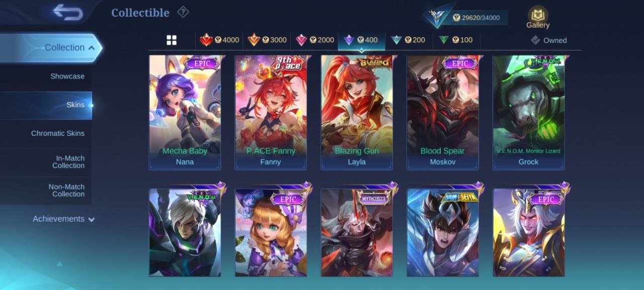 🎮 Mobile Legends account | Mythic | 67 heroes | 127 skins