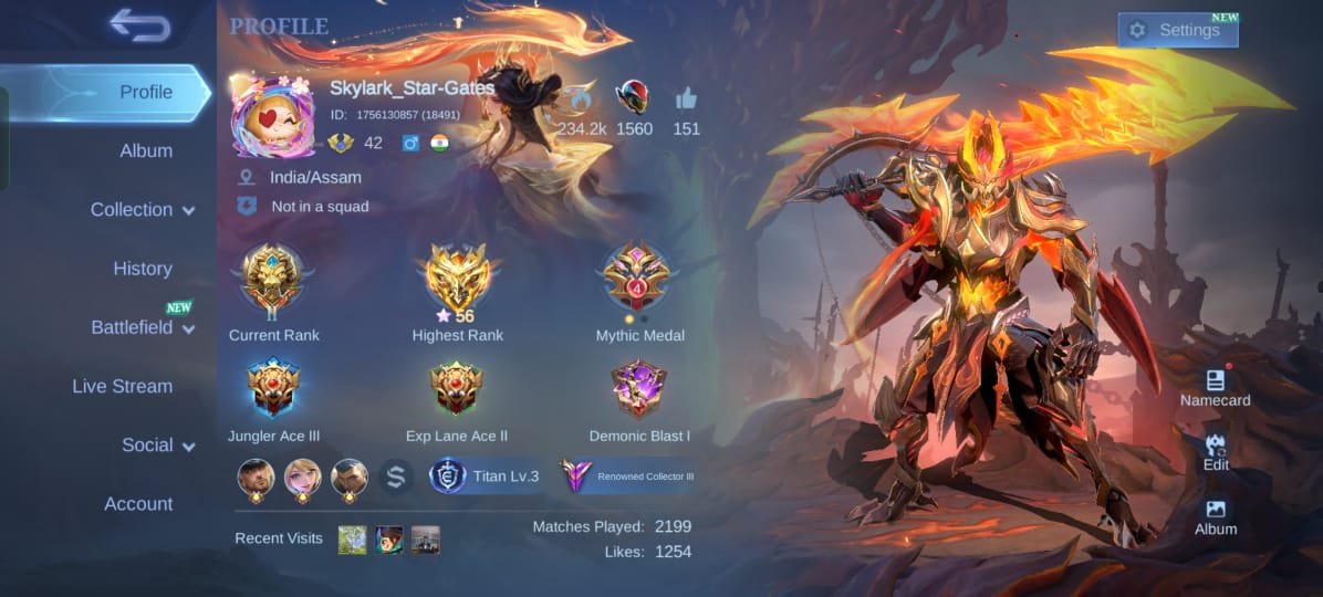 🎮 Mobile Legends account | Legend | 80 heroes | 212 skins