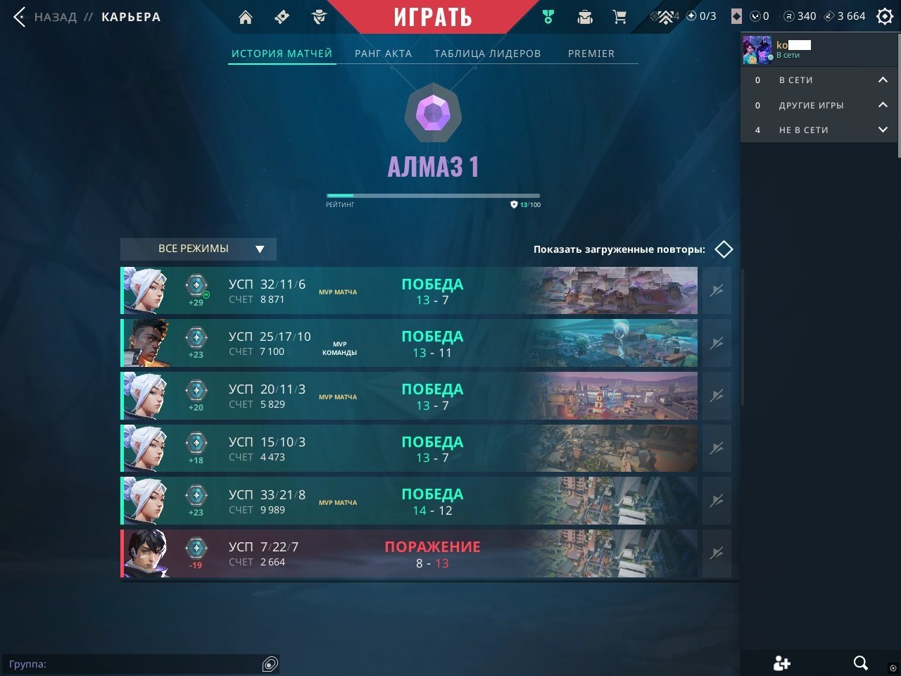 🎯 Valorant account | Diamond 1 | EU | 21 agents