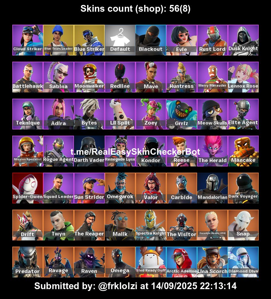 🎨 56 skins | 🌟 Fortnite account