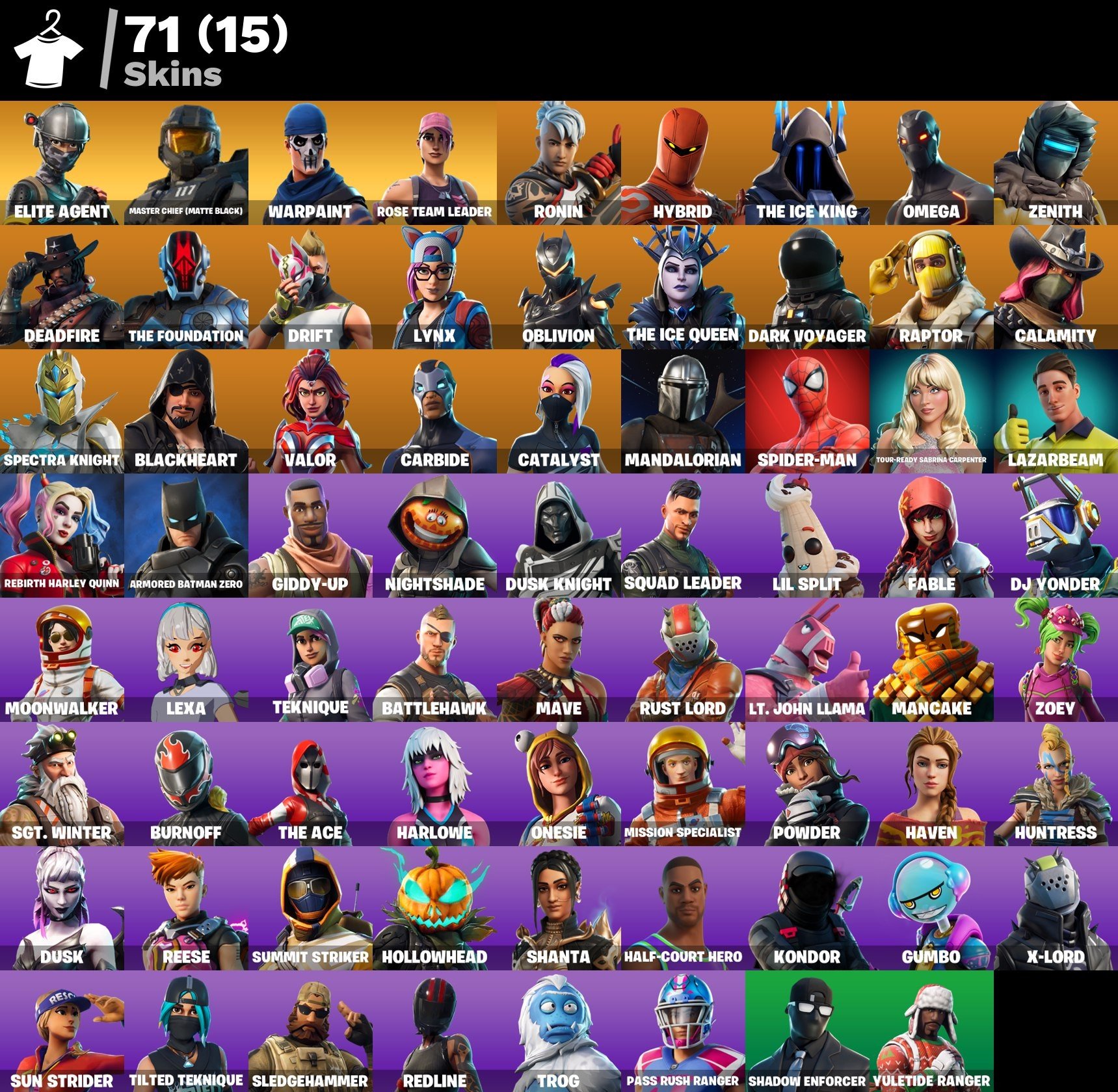 🎨 71 skins | 🌟 Fortnite account