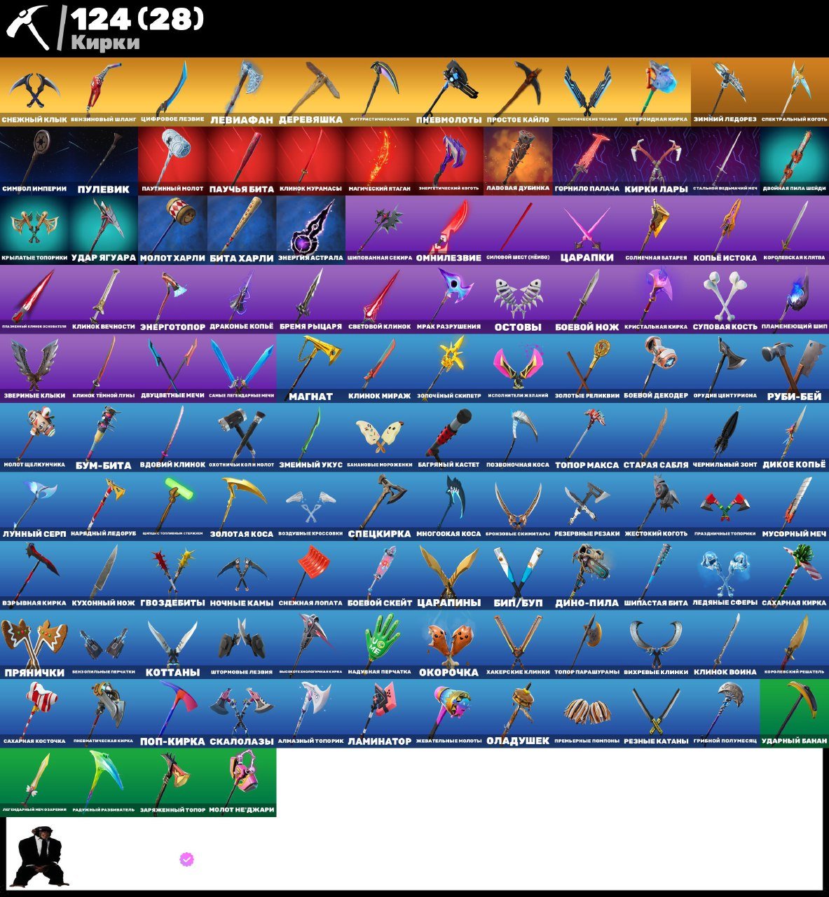 🎨 124 skins | 🌟 Fortnite account