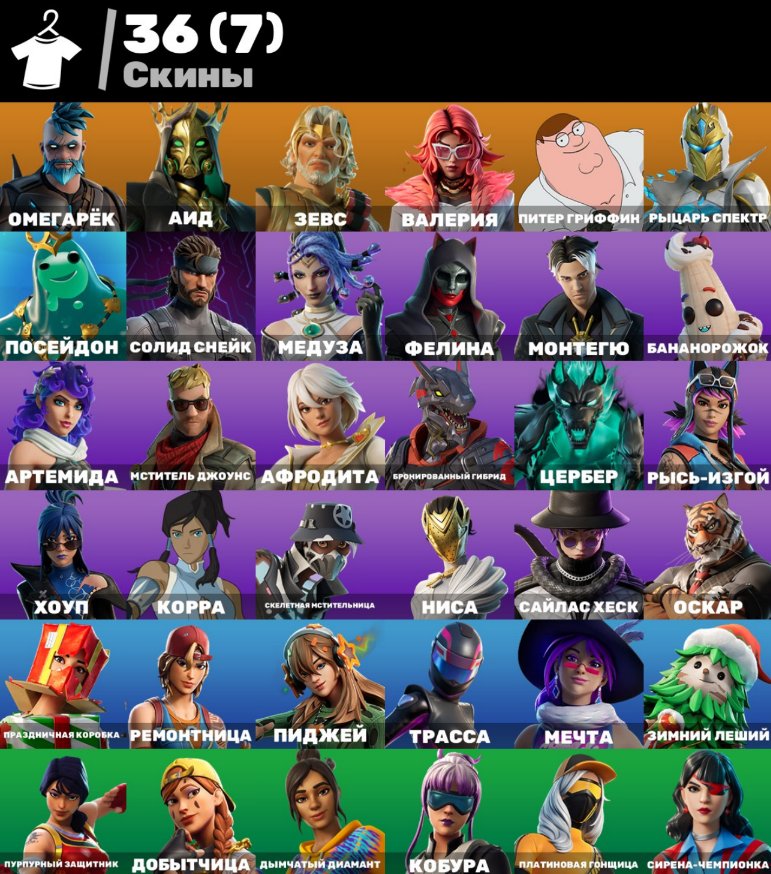 🎨 36 skins | 🌟 Fortnite account