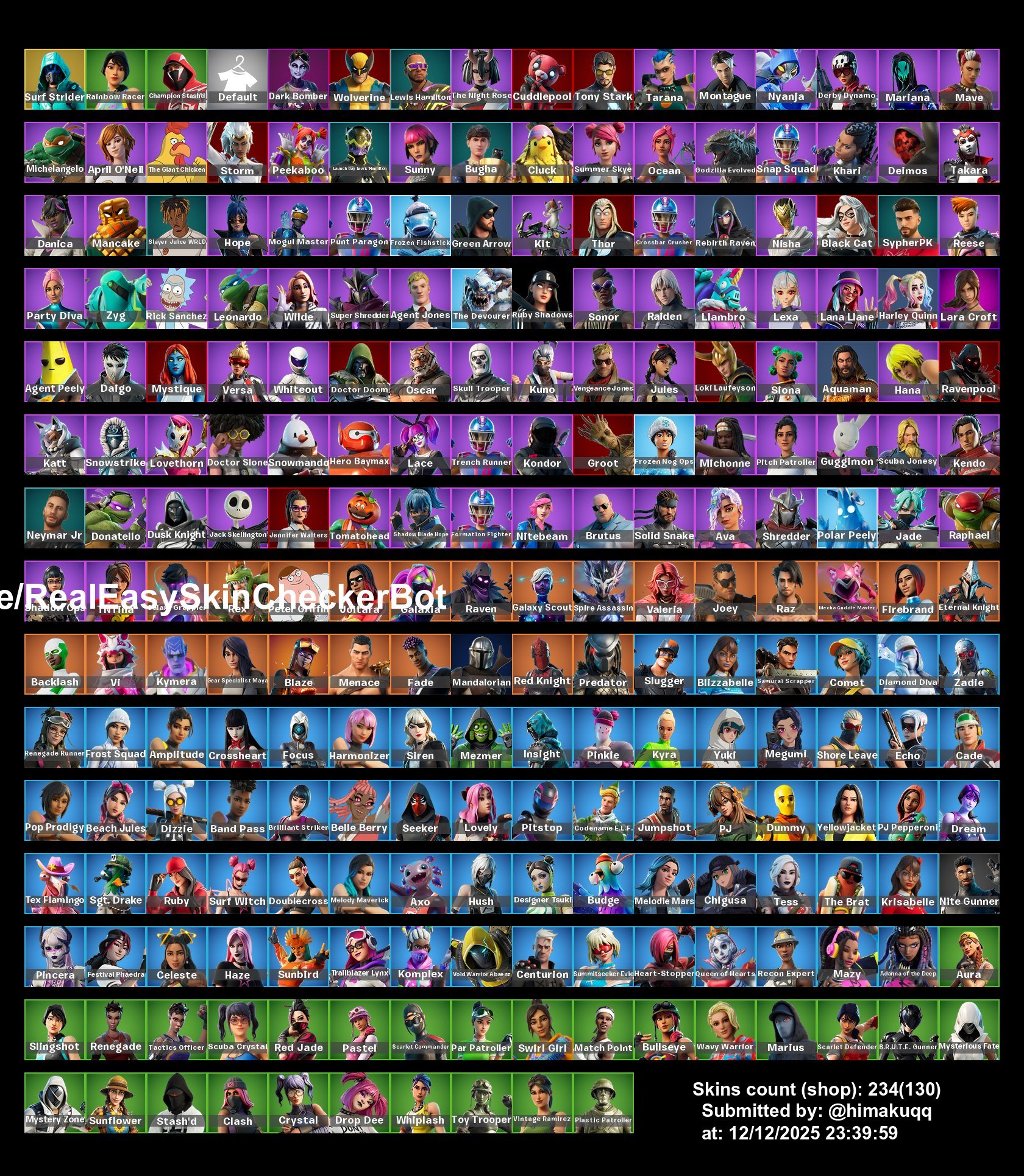 🎨 234 skins | 🌟 Fortnite account
