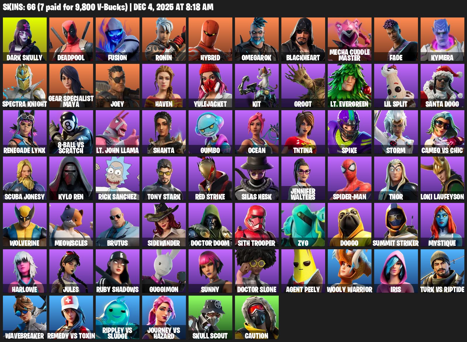 🎨 66 skins | 🌟 Fortnite account