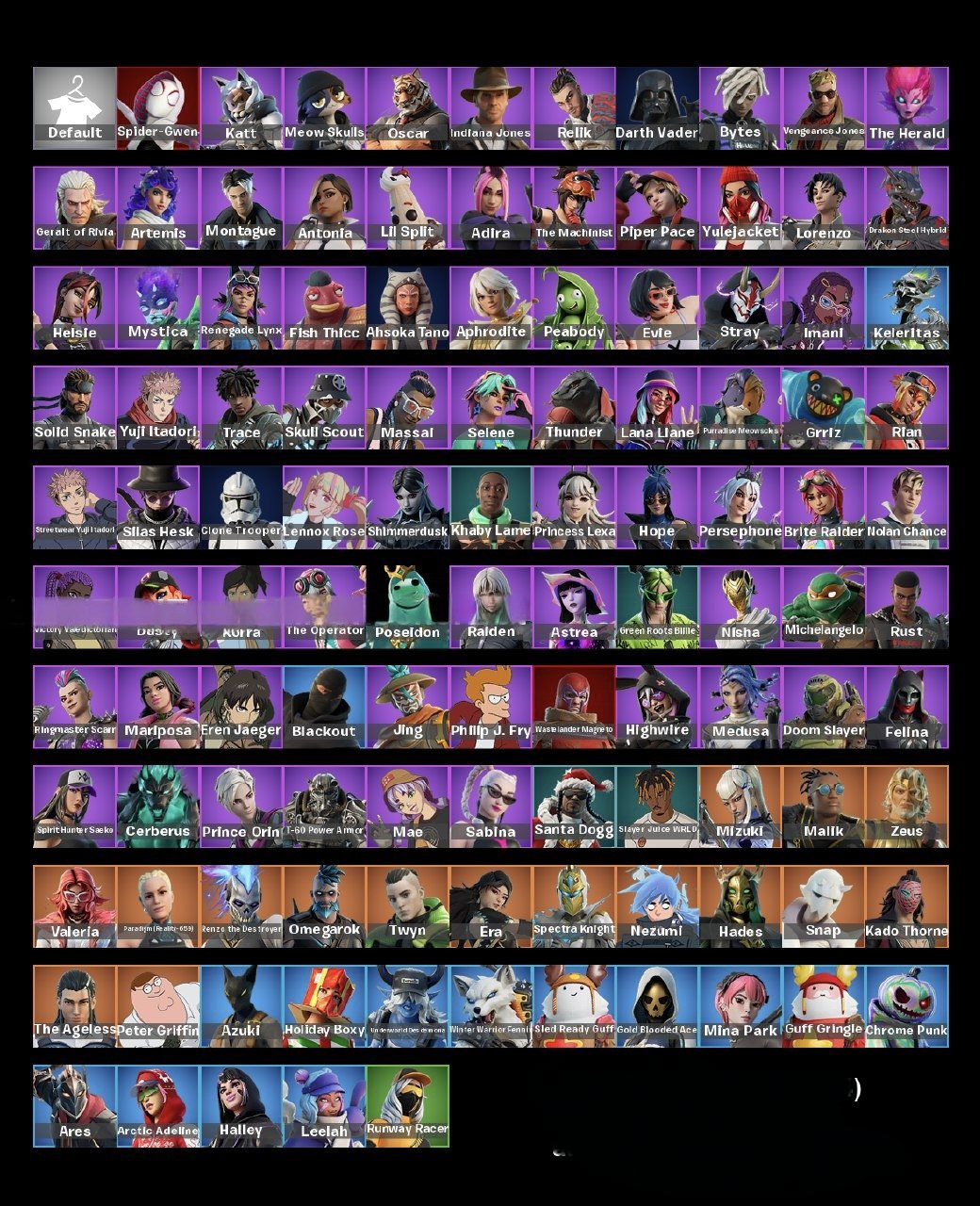 🎨 121 skins | 🌟 Fortnite account