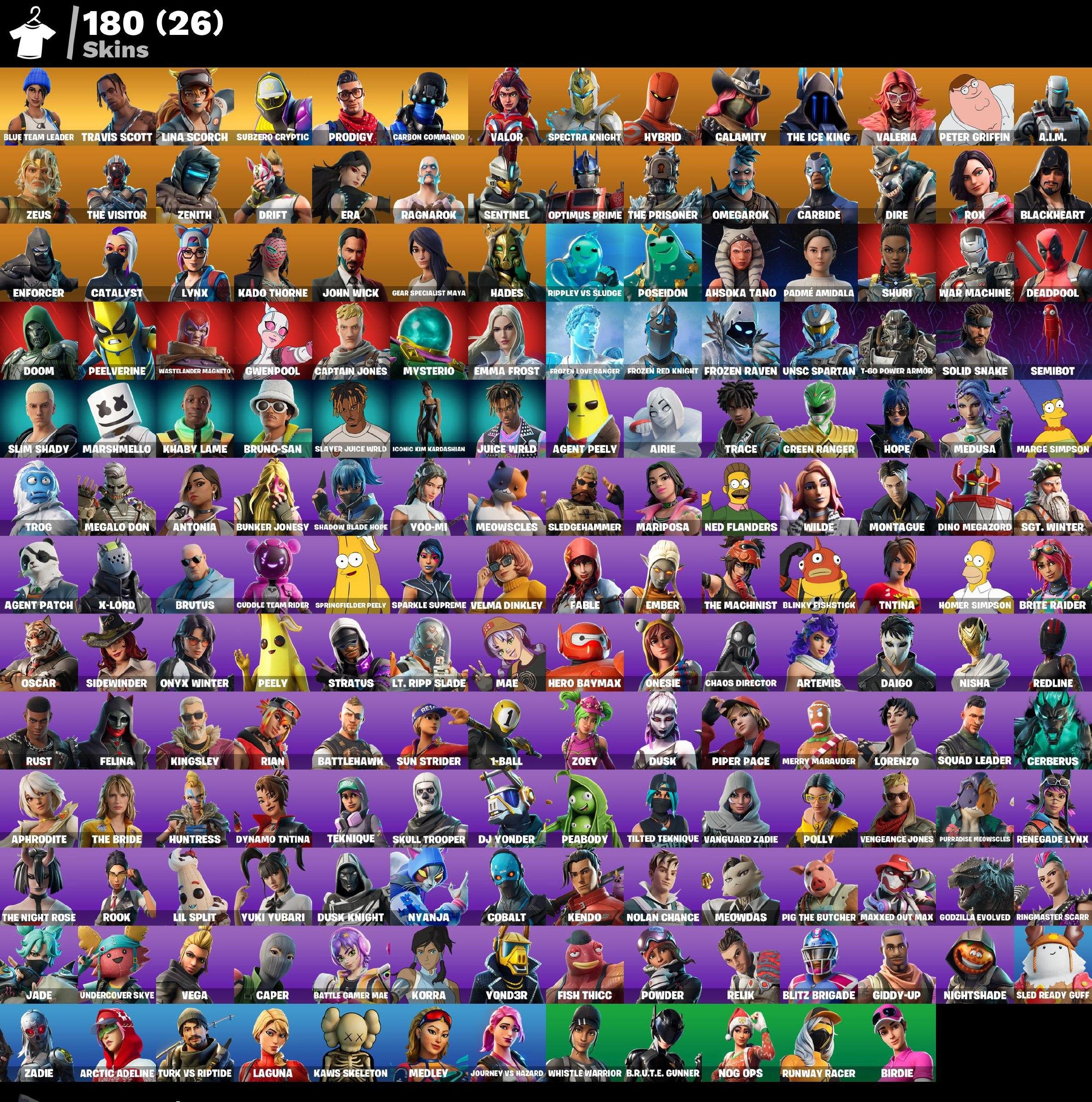 🎨 180 skins | 🌟 Fortnite account