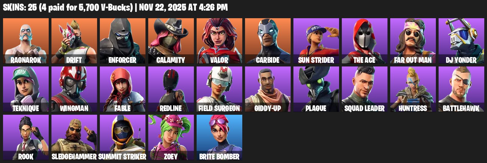 🎨 25 skins | 🌟 Fortnite account