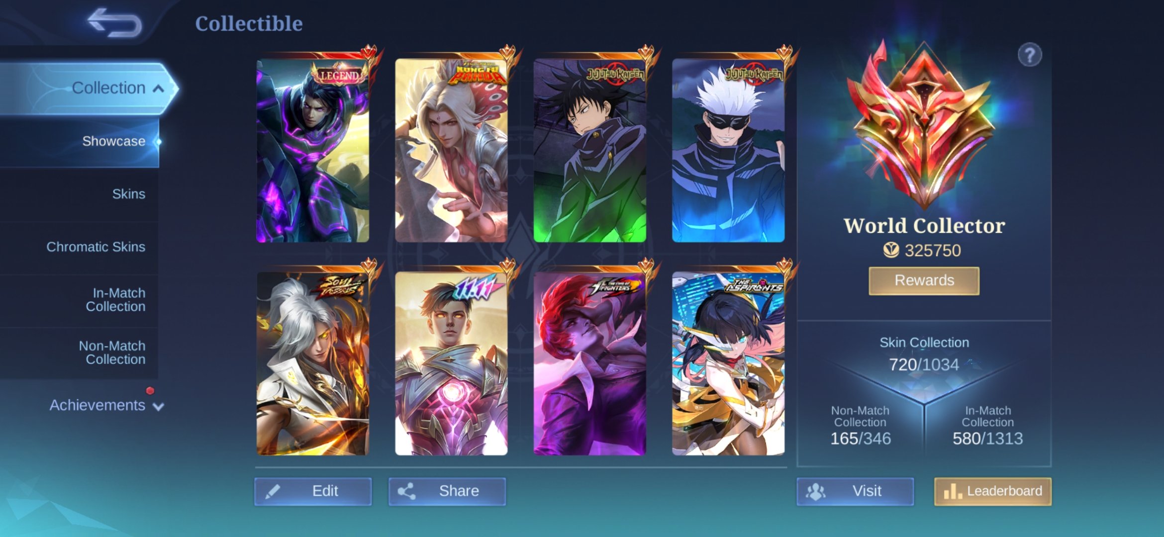 🎮 Mobile Legends акаунт | Міфічний Безсмертний | 130 героїв | 720 облич