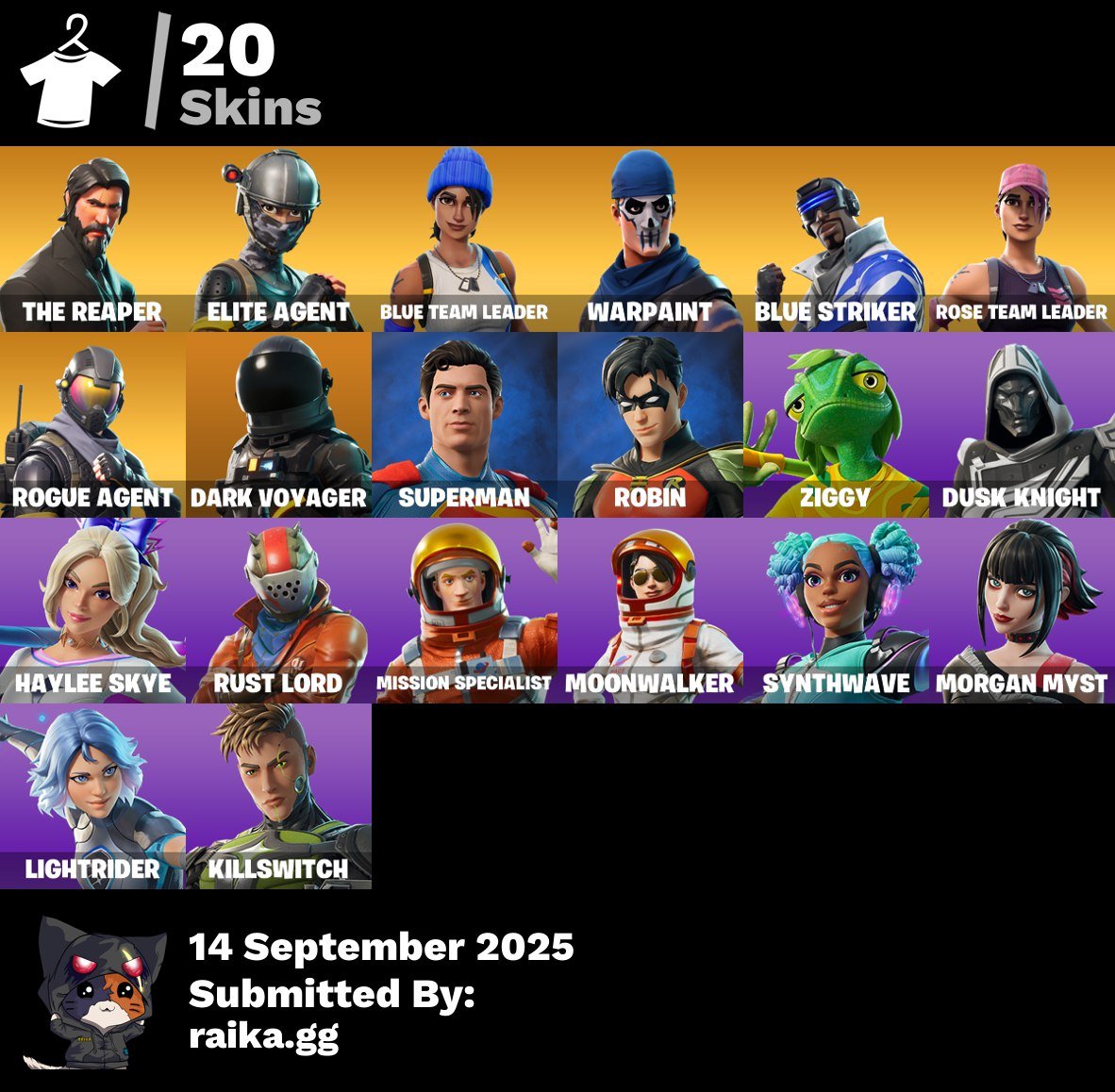 💎 20 skins | 🌟 Fortnite account