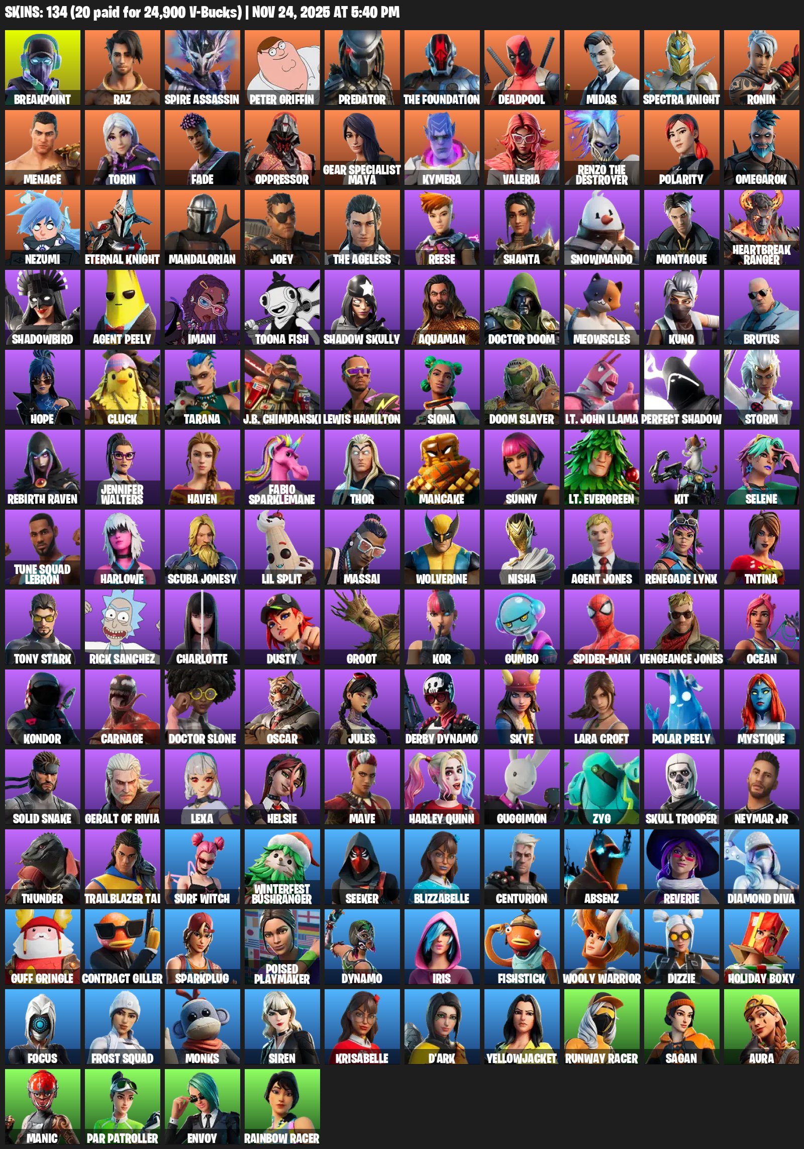 🎨 148 skins | 🌟 Fortnite account