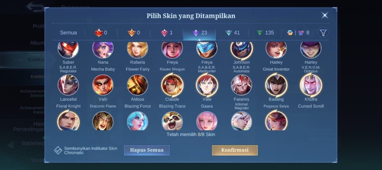 🎮 Mobile Legends account | Mythic | 117 heroes | 208 skins