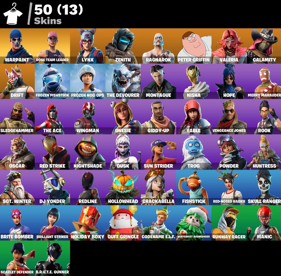 🎨 50 skins | 🌟 Fortnite account