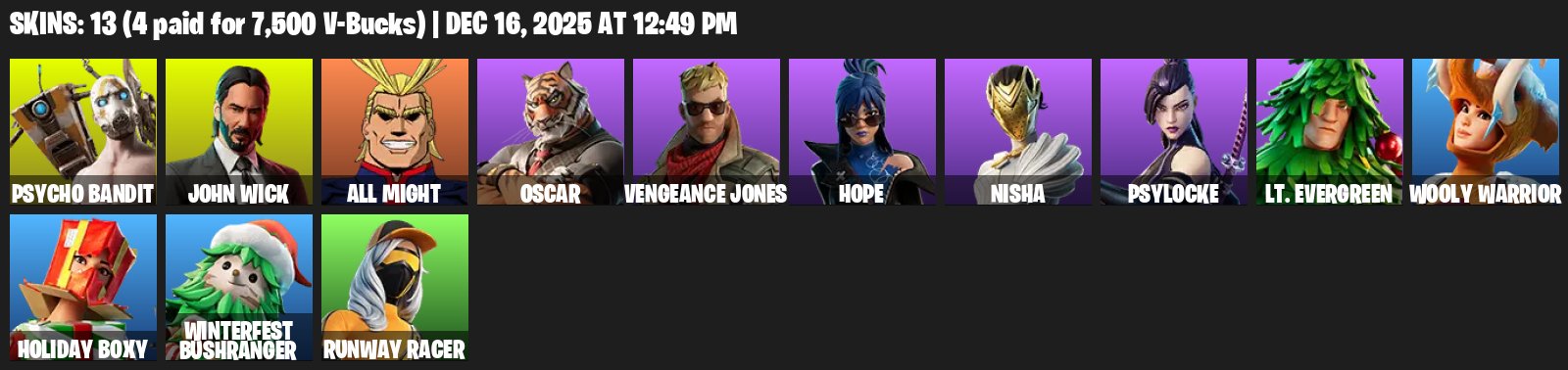 🎨 13 skins | 🌟 Fortnite account