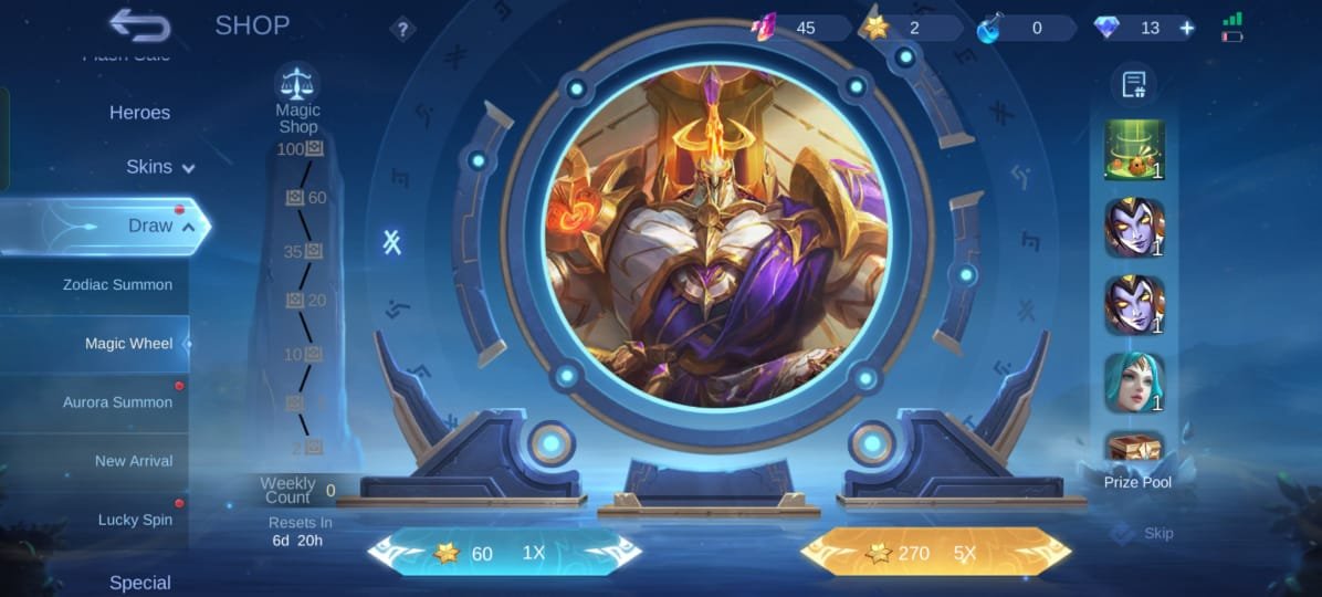 🎮 Mobile Legends account | Epic | 130 heroes | 217 skins