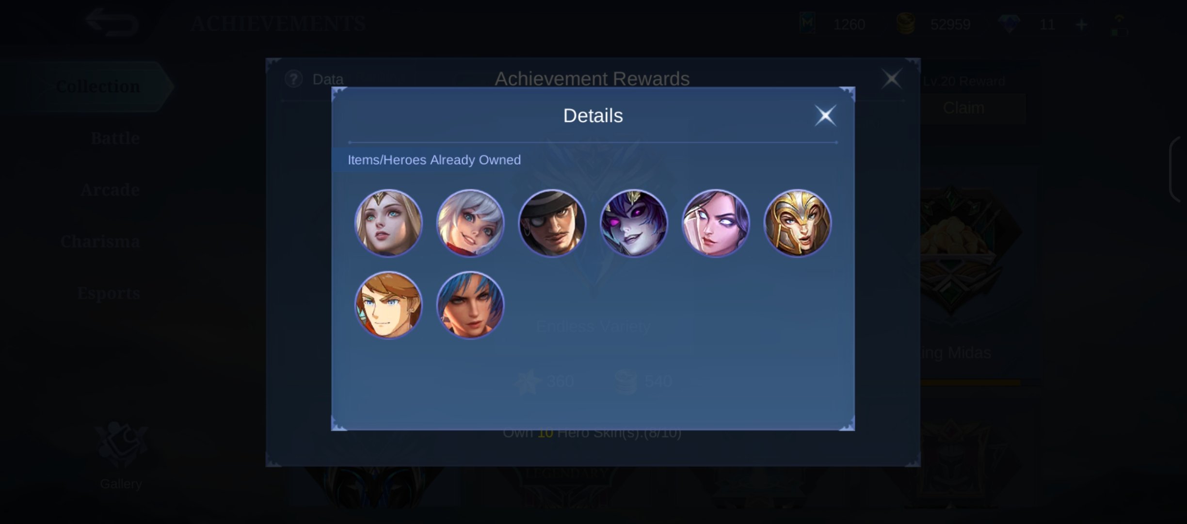 🎮 Mobile Legends акаунт | Воїн | 9 героїв | 7 облич