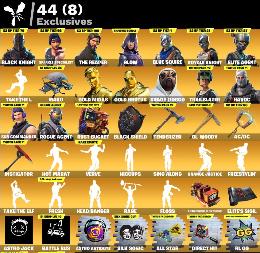 🎨 221 скинов | 🌟 Fortnite аккаунт