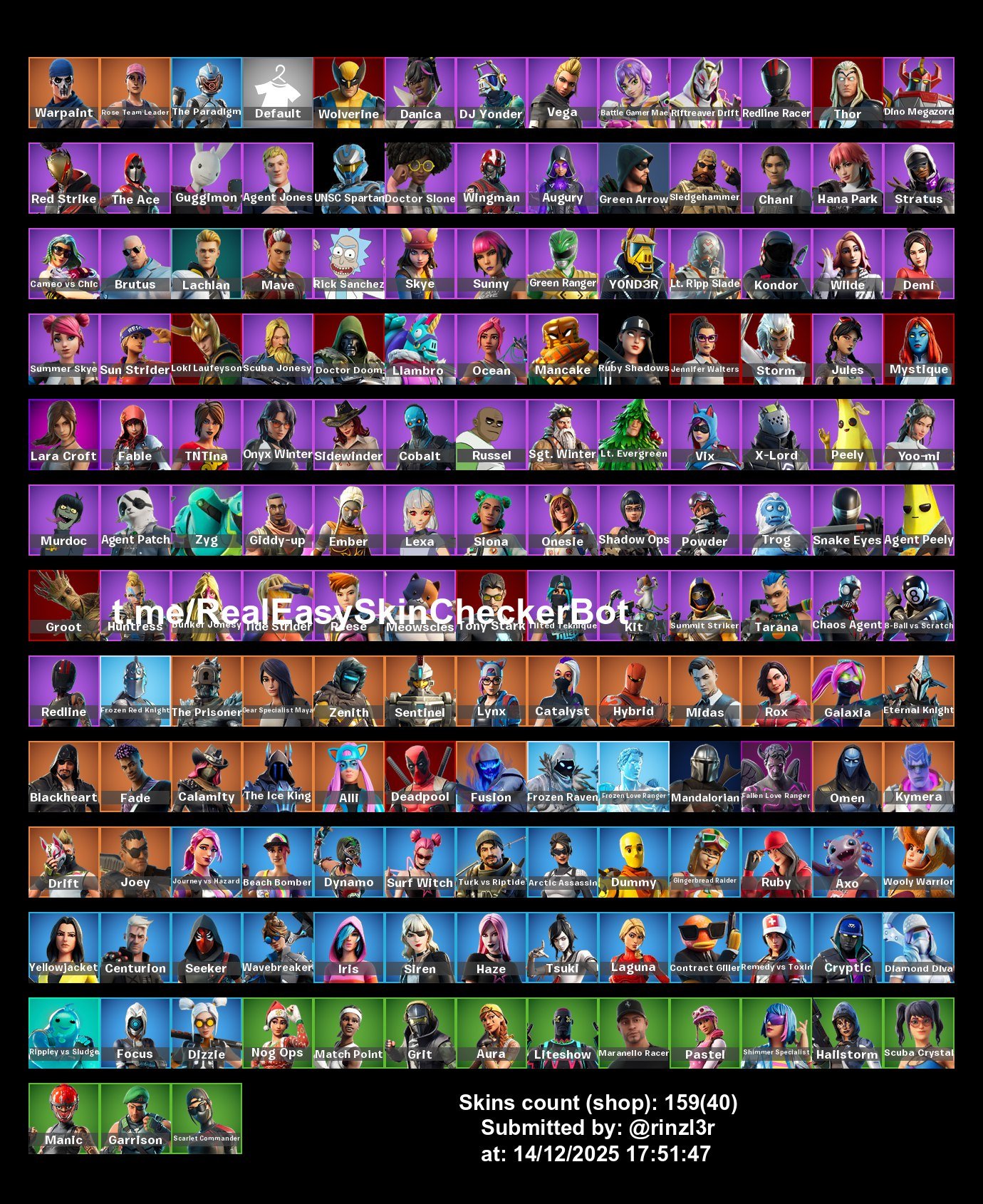 🎨 159 скінів | 🌟 Fortnite акаунт