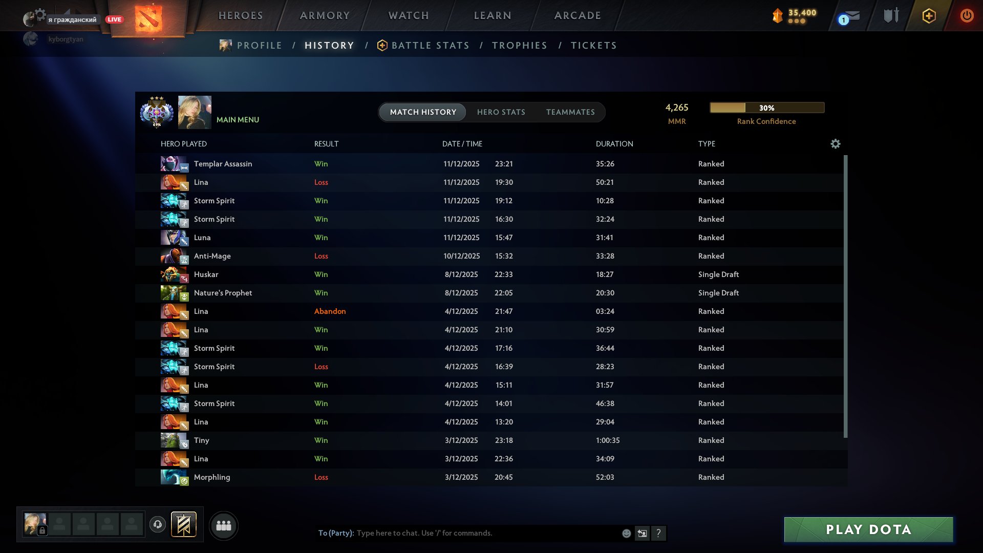 🏅 MMR 4250 | 🕒 1050 hours | 🛡 6700