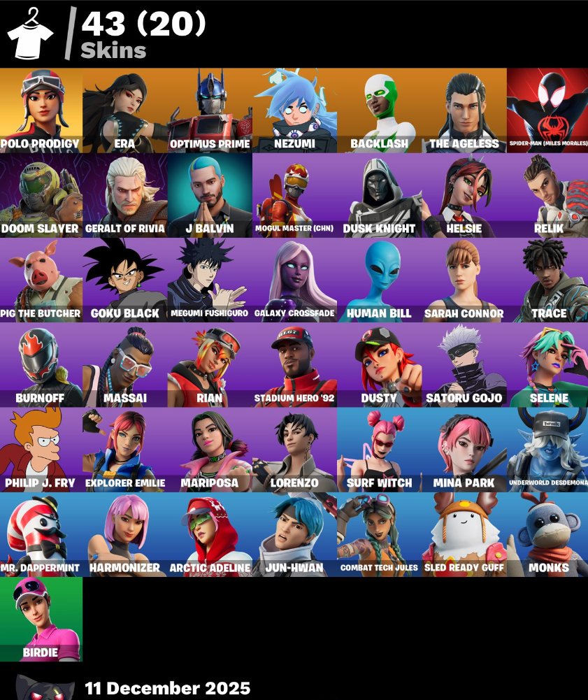 🎨 43 skins | 🌟 Fortnite account