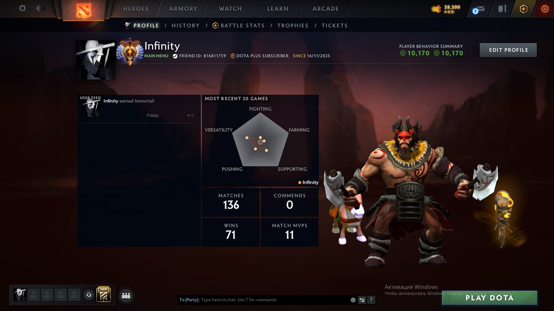 🏅 MMR 6140 | 🕒 193 hours | 🛡 10170