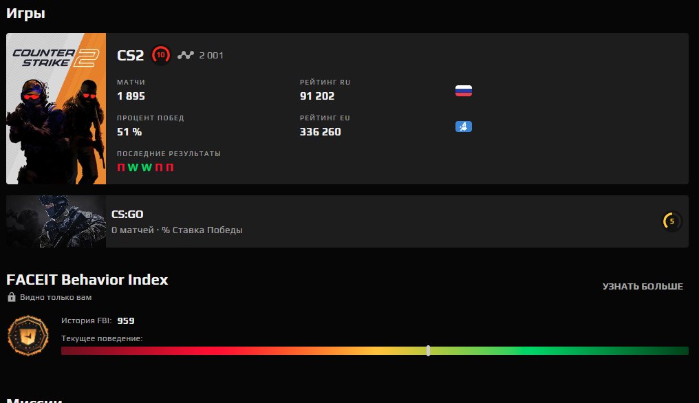 🔥 CS Prime | 🎯 Faceit LVL 10 | 🕒 2001 ELO — Ready for Competitions