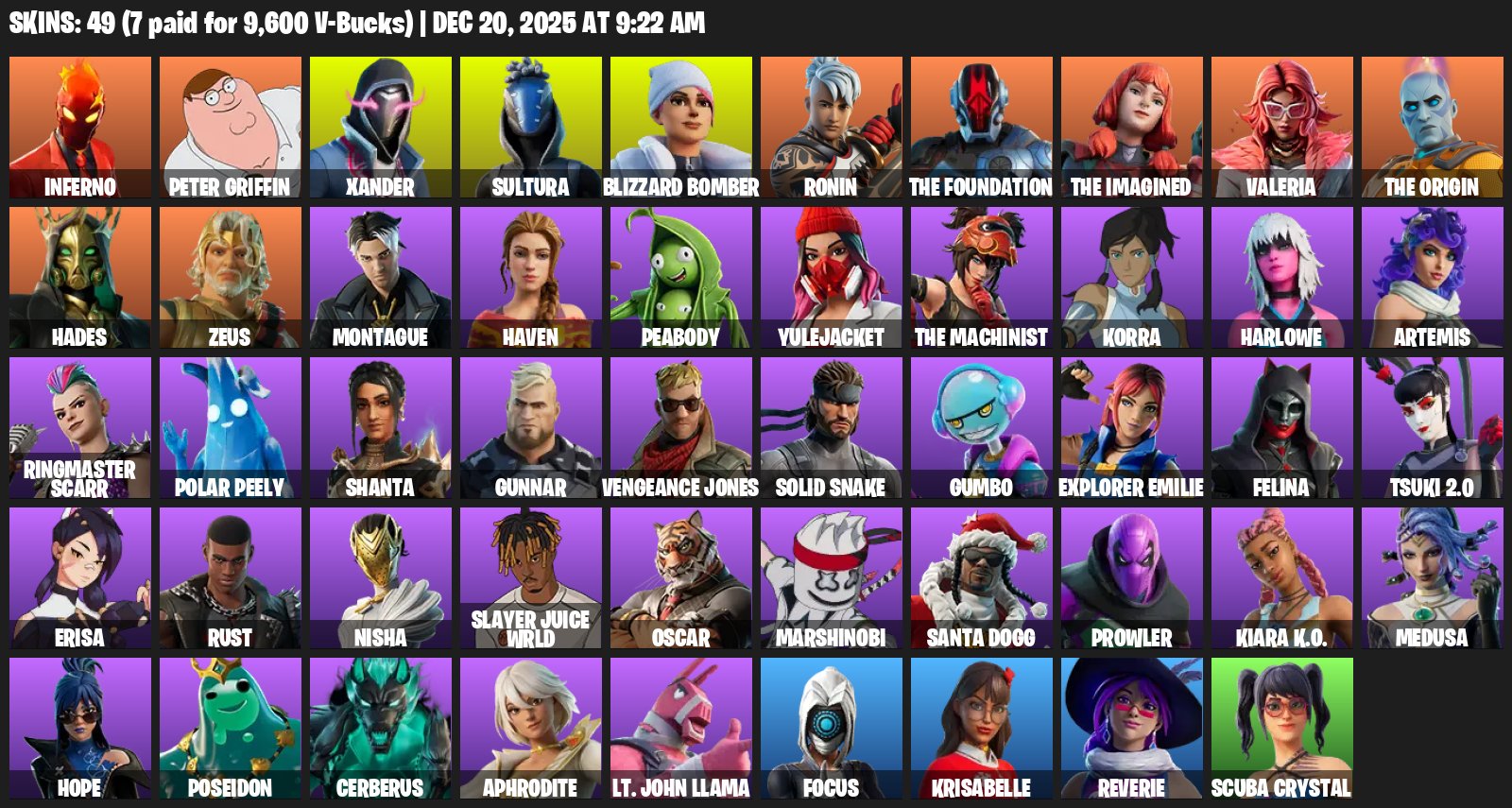 🎨 49 skins | 🌟 Fortnite account