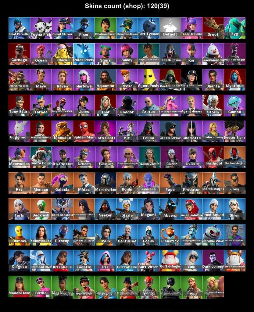 🎨 120 skins | 🌟 Fortnite account